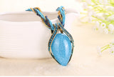National Style Various Color Statement Chain Water Drop Women Necklace