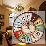 Best Wood Wall Clock Vintage Quartz Large Wall Watch Roman Numbers European Style Mordern Design Wall Clocks