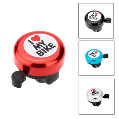 Bicycle Bell I Love My Bike Printed Clear Sound Cute Bike Horn Alarm Warning Bell Ring Bicycle Accessory