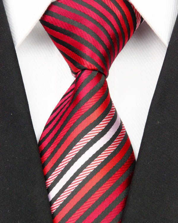 Man Fashion Accessories Striped Jacquard Woven Classic Business Silk Tie Casual Necktie