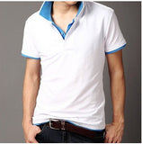 Double collar lapel Wireless Laptop Mens T Shirt men's short Sleeve t shirt slim London brand t-shirt men