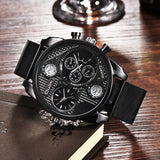 Black Gold Individuality Big Watch Man Luxury Brand Quartz Wrist Watches Men Full Steel Watch Military Clock Male montre homme