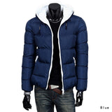 Mens winter jacket men's hooded wadded coat winter thickening outerwear male slim casual cotton-padded outwear
