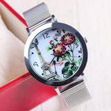 New Fashion Eiffel Tower Watch Stainless Steel Watch for Women Dress Watch Flower Watch