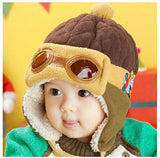 Hot sales Toddlers Cool Baby Boy Girl Kids Infant Winter Pilot Aviator Warm Cap Hat