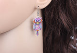 Bonsny Drop Owl Earrings Acrylic Long Big Dangle Earrings News Spring Summer Girls Women Jewelry Accessories Fashion Styles