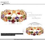Bracelets & Bangles 2015 New Design Colorful AAA Zircon Bracelet 18K Gold/Rose Gold Plate Women Bracelet Fashion Jewelry
