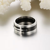 Brand New Black Ring Man Fashion Male Jewelry Accessories Wide Cool Cross Rings For Men Titanium Steel Mens Rings Anel