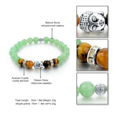 Buddha Jade Bracelets For Women Tibetan Silver Chain & Link Bracelets & Bangles Vintgae India Natural Stone Bead Love Jewelry