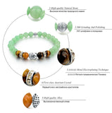 Buddha Jade Bracelets For Women Tibetan Silver Chain & Link Bracelets & Bangles Vintgae India Natural Stone Bead Love Jewelry