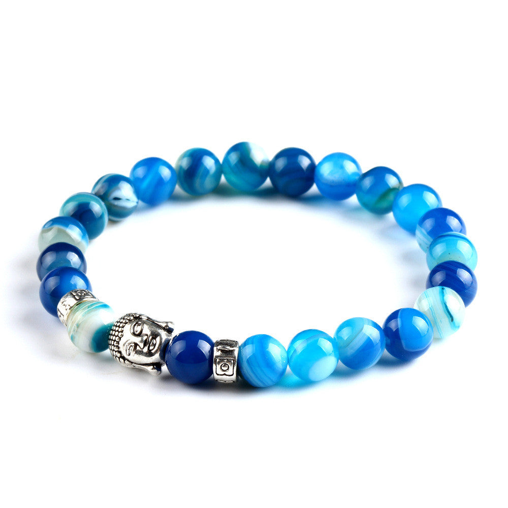 Buddha beads Bracelets Bangles Natural Stone Charm Bracelets For Women and Men Jewelry Bracciali lava pulseiras