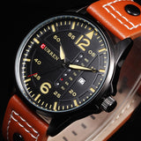 CURREN Brand Mens Watches Vintage Relogio Sports Time Module Quartz Watches Luminous Hands Date Day Watch Military Army Leather
