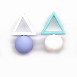 Candy Colors Triangle Ball Drop Earrings For Women Bijoux New Fashion Jewelry Wholesale Cute Gift