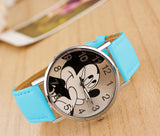 Cartoon Quartz Wristwatch Children Hot Sale Leather Watch Mickey Mouse fashion casual watches kid boy women girls cute relojes