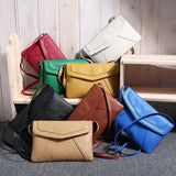 Casual Vintage Small Women Bags Leather Messenger Bag Retro Envelope Bag Handbag and Purse Sling Crossbody Shoulder Bag Thin