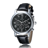 Casual watch style men wrist watches fashion outdoor men's leather luxury brand top calendar designer business quartz watch