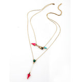 Casual Sporty Fashion All Match Simple Long Retro Two Layer Arrows Pendant Necklace