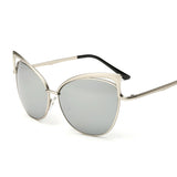 Cat eyes women's sunglasses for women women's sun glasses metal brand designer Vintage retro Sunglasses
