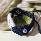 Ceramic Bracelets Blue And White Porcelain Bangles For Men New Fashion Vintage Jewelry Accessories 