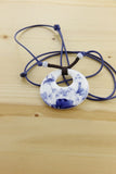 Ceramic Necklace Pendants New Fashion Vintage Handmade Blue And White Jewelry Accessories Gifts For Lovers