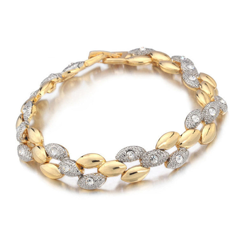 Chain Link Bracelet Women screw gold bracelet crystal pulseiras femininas New Accessorios