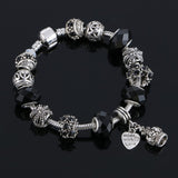 Charm bracelet for Women DIY Crystal Beads Bracelets Pulseira Jewelry Gift