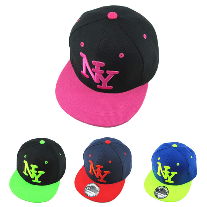 Children NY Letter Baseball Cap Cayler Sons Bones Snapback Hip Hop Fashion Flat Hat for Kid Boys And Girls Casquette