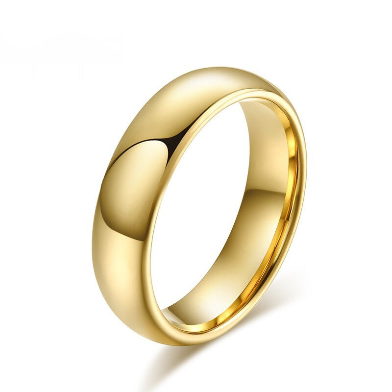 Classic Tungsten Carbide Ring 18K Gold Plated Wedding Rings For Men Women