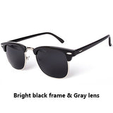 Classic Half Metal Sunglasses Men Women Brand Designer Glasses Mirror Sun Glasses Fashion Gafas Oculos De Sol UV400