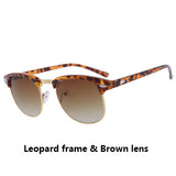Classic Half Metal Sunglasses Men Women Brand Designer Glasses Mirror Sun Glasses Fashion Gafas Oculos De Sol UV400