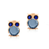 Classic Owl Earrings Zinc Alloy Crystal Silver And Glod Plated Stud Earrings For Women Fashion Brand Earring Jewelry