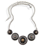 Collares Fashion 2015 Hot Sale Women Bohemia Style Enamel Beads Flowers Choker Chains Statement Necklace Ethnic Vintage Jewelry