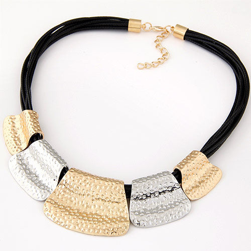 Collier Femme Bijoux Fashion Statement Necklaces & Pendants for Women Maxi Vintage Accessories Choker PU Leather Collar Jewelry
