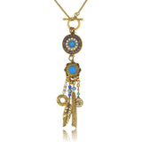 Collier Femme Colar Collares Women Natural Stone Gold Plated Long Chain Pendant Bohemia Necklace