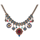 Colorful Rhinestone Necklaces & Pendants Classic Statement Necklace Women Vintage Collares Ethnic Jewelry for Personalized Gifts
