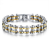 Cool Men Biker Bicycle Motorcycle Chain Men's Bracelets & Bangles Fashion 4 Color 316L Stainless Steel Jewelry
