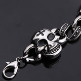 Cool Punk Skull Men Bracelet High Quality Stainless Steel Cuff Bracelets Bangles Men Jewelry Accessories For Best Friends 