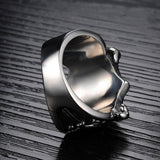 Cool Cross Shield Shape Stainless Steel Male Ring Punk Rock Vintage Jewelry Accessories Black Ring For Men Anel 