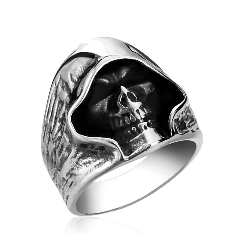 Cool Hell Death Skull Ring Man Never Fade Punk Biker High Quality Ring