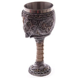 Cool Personalized Resin Stainless Steel Drinking Mug 3D Multi Skull & Spine Goblet Horror Decor Cup for Halloween Bar Party