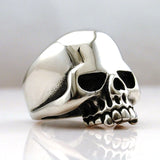 Cool Stainless Steel Rings For Men Trendy Smooth Polishing Big Tripple Skull Ring Punk Biker Jewelry