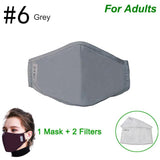 Cotton PM2.5 Black mouth Mask anti dust mask Activated carbon filter Windproof Mouth-muffle bacteria proof Flu Face masks Care