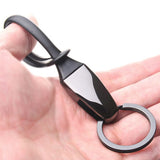 Creative PU Skin Key Chain Alloy Keychain Rubber Rope Strap Keyring Detachable Key Ring