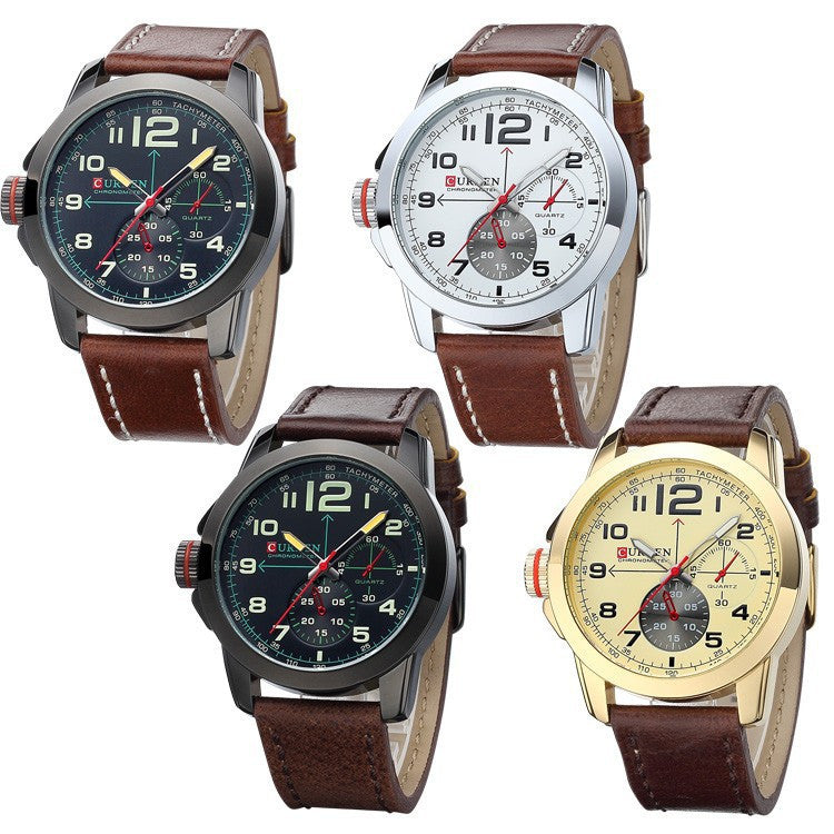 New watches men military watch fashion business watch man leather strap casual Wristwatches