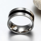 Fashion Men's Titanium Steel Finger Rings Men's Party Jewelry Wedding Engagement Rings 