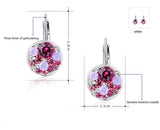 Delicate Large zircon Earrings,Gift to girlfriend,pink blue 4clolor handmade fashionable Stud Earrings