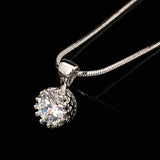 Brand Unique Crown Cubic Zirconia Necklaces &Pendants Silver/Rose Gold Plated Chain Fashion Jewelry For Women 