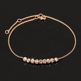 Simple Style Metal Beads Anklets Chain Rose Gold Plated/Silver Tone Fashion Jewellery/Jewelry For Women 