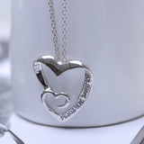 Double Heart Pendant Necklace "my sister,my friend" Gift For Sisters Best Friends Gift Fine Jewelry For Women Friendship 