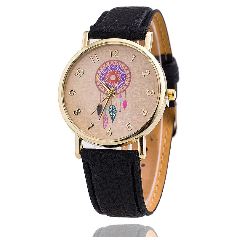 Dreamcather Women Quartz Watches Reloj Mujer Relogio Feminino Leather Strap Wristwatch New Dress Watch Clock